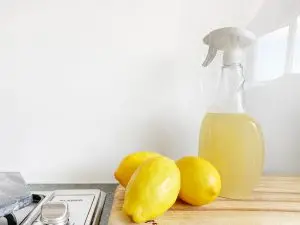 Lemon juice in spray bottle